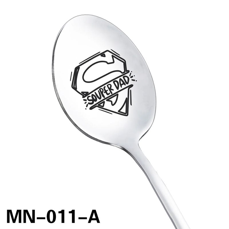 Stainless Steel Spoon SOUPER DAD/SOUPER MOM Mother's Father's Gift Spoon