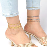 Stainless Steel Star Anklet Women Foot Jewelry Chain Anklet Bracelet