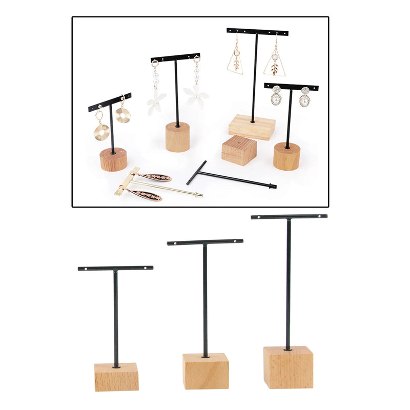 Stainless Steel T Bar Earring Organizer Display Stand