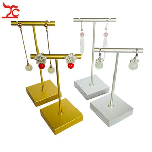 Stainless Steel T Bar Earring Storage Rack Organizer