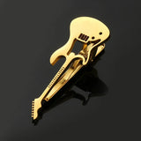 Stainless Steel Guitar Tie Clip for Men