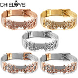 Stainless Steel Watch Strap Charm Bangle Women Gift Bracelet