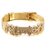 Stainless Steel Watch Strap Charm Bangle Women Gift Bracelet
