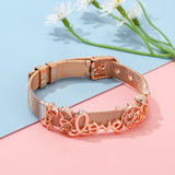 Stainless Steel Watch Strap Charm Bangle Women Gift Bracelet