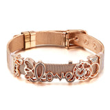 Stainless Steel Watch Strap Charm Bangle Women Gift Bracelet