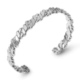 Stainless Steel Woman Cuff Bracelet Cross Twisted Infinity Bangle