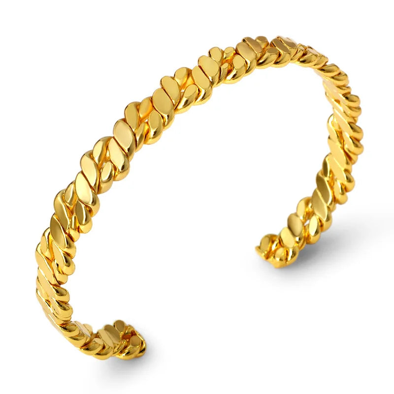 Stainless Steel Woman Cuff Bracelet Cross Twisted Infinity Bangle