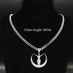Earth Mother Goddess Wicca Pendant Gothic Necklace