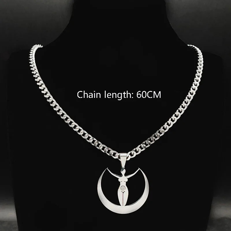 Earth Mother Goddess Wicca Pendant Gothic Necklace