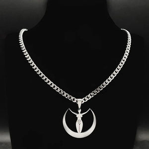 Earth Mother Goddess Wicca Pendant Gothic Necklace