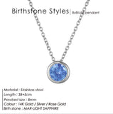 Stainless Steel Zircon Necklace Geometric Design