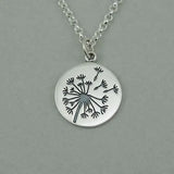 Stainless Steel Dandelion Pendant Necklace for Women