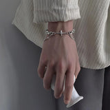 Rough Square Cross Men's Bracelet Personality Cold Wind Style