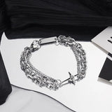 Rough Square Cross Men's Bracelet Personality Cold Wind Style