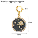 Star Moon Pendant Necklace Women Jewelry DIY Charms Chain Zircon