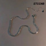 Starry Sky Sparkle Silver Women's Anklet Copper Plated