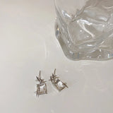 Stars Transparent Square Stud Earrings Women Jewelry