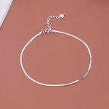 Snake Bone Shape Women Ankle Bracelet 925 Sterling Silver Anklet