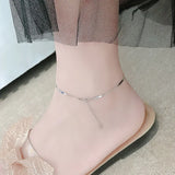 Snake Bone Shape Women Ankle Bracelet 925 Sterling Silver Anklet