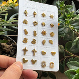 Geometric Round Stainless Steel Stud Earrings for Women