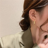 Geometric Matte Dangle Earrings for Women Modern Jewelry