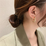 Geometric Matte Dangle Earrings for Women Modern Jewelry