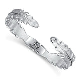 Leaf Shape Bracelet Cuff Bangle Plated Metal Statement Bracelet Open Bangle