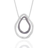 Metal Large Circles Pendant Necklace Long Chain Jewelry