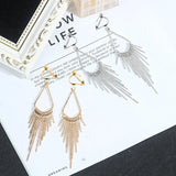 Geometric Tassel Earrings Modern Jewelry
