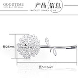 Sterling Silver Dandelion Brooch Glossy Pin Jewelry