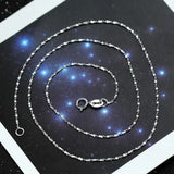 Sterling Silver Popcorn Chain Necklace Real 925 Silver Link Chains