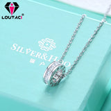 Sterling Silver Diamond Women Necklace