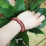 Carnelian Stone Bead Bracelet Set 3 pcs Women Girls Yoga Bangles 18-18.50 cm