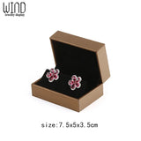 Earring Jewelry Storage Gift Box Faux Leather Organizer