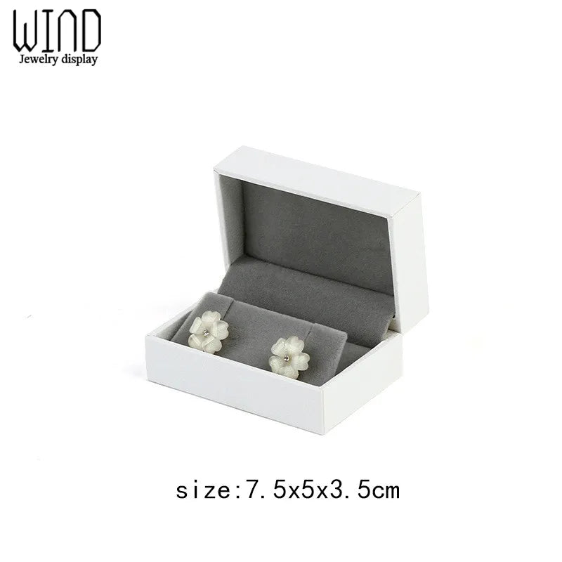 Earring Jewelry Storage Gift Box Faux Leather Organizer
