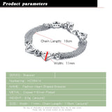 925 Silver Heart Bracelet for Women with Tassel - Lady Gift