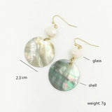 Butterfly Shell Dangle Statement Earrings for Women