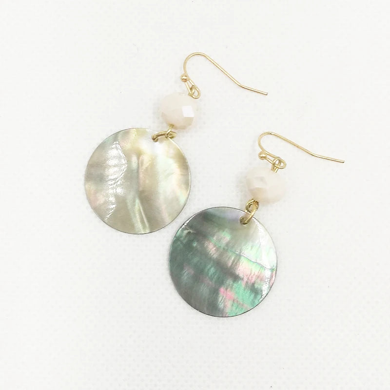 Butterfly Shell Dangle Statement Earrings for Women