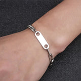 His Queen Her King Couple Bracelet in Titanium Steel