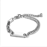 His Queen Her King Couple Bracelet in Titanium Steel