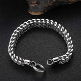Men's Stainless Steel Link Chain Hand Bracelet 13mm Charm Wristband GS0055