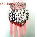 Silver Fish Scale Hand Chains Unique Jewelry