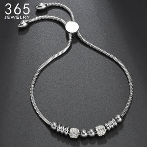 Adjustable Stainless Steel Snake Chain Bracelet For Women Girls