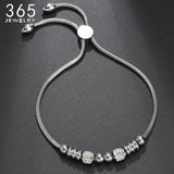 Adjustable Stainless Steel Snake Chain Bracelet For Women Girls