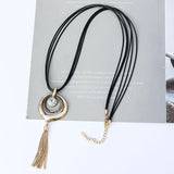 Vintage Tassel Sweater Chain Necklace for Women