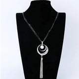 Vintage Tassel Sweater Chain Necklace for Women