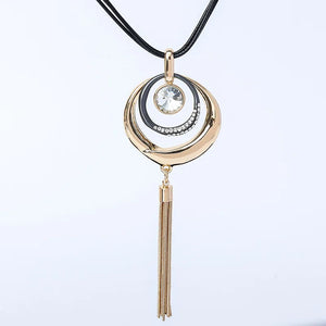 Vintage Tassel Sweater Chain Necklace for Women