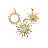 Sun Totem Charms Pendant CZ Zircon Plated Necklace DIY Birthday Party Jewelry