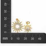 Sun Totem Charms Pendant CZ Zircon Plated Necklace DIY Birthday Party Jewelry