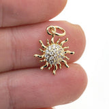 Sun Totem Charms Pendant CZ Zircon Plated Necklace DIY Birthday Party Jewelry
